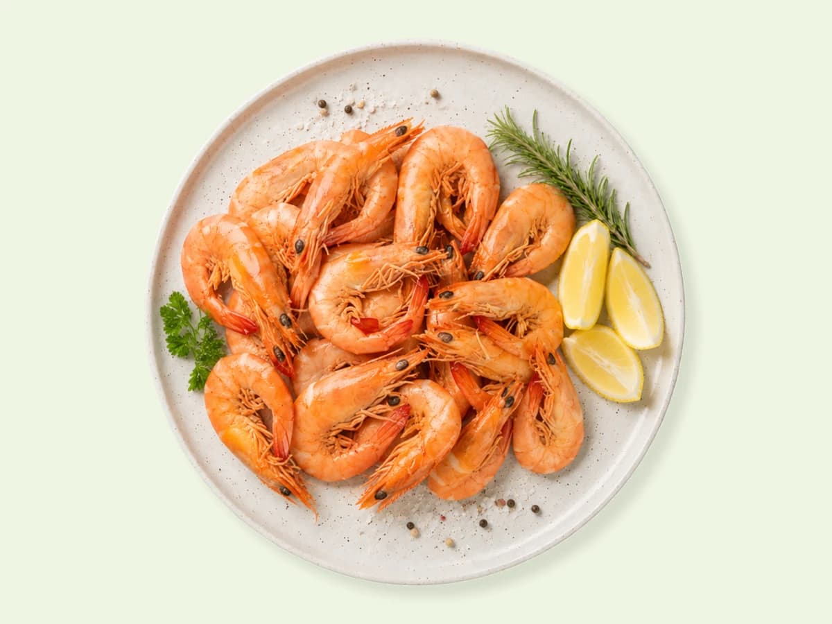 Wild Caught Ocean King Prawns Cooked