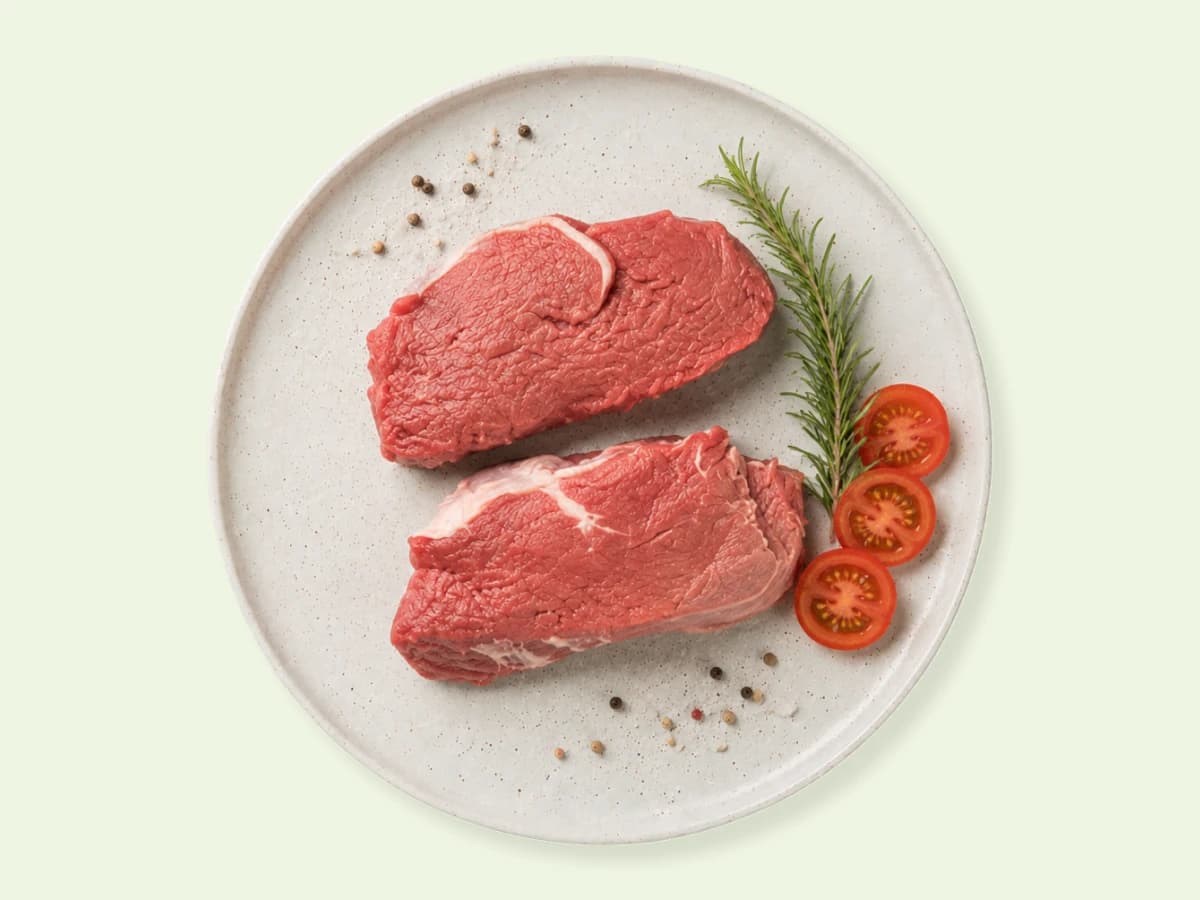 2 Grass Fed Eye Fillet Steaks