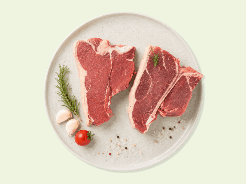 2 Grass Fed T-Bone Steaks
