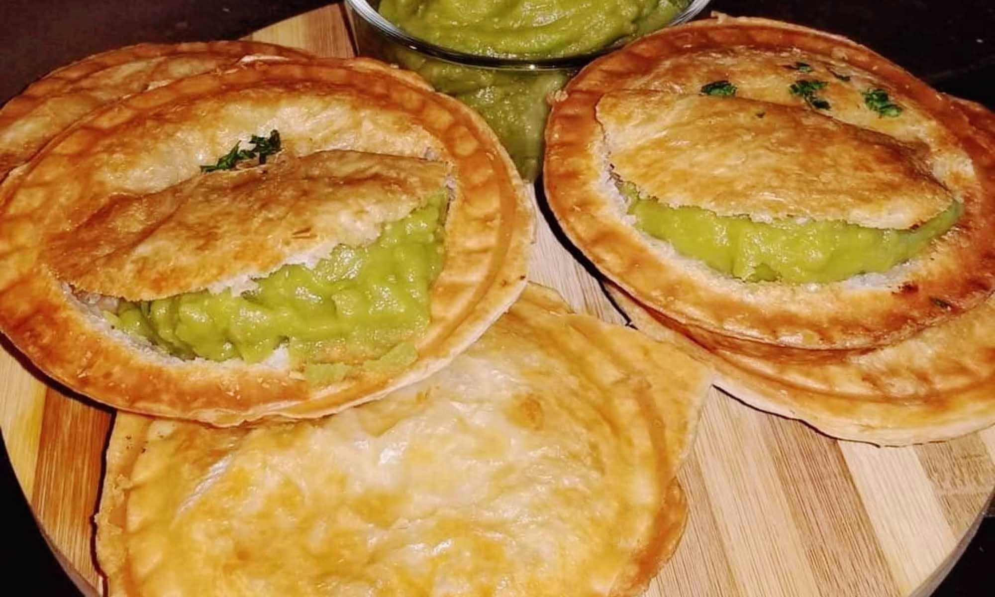 Beef, Bacon & Pea Pies