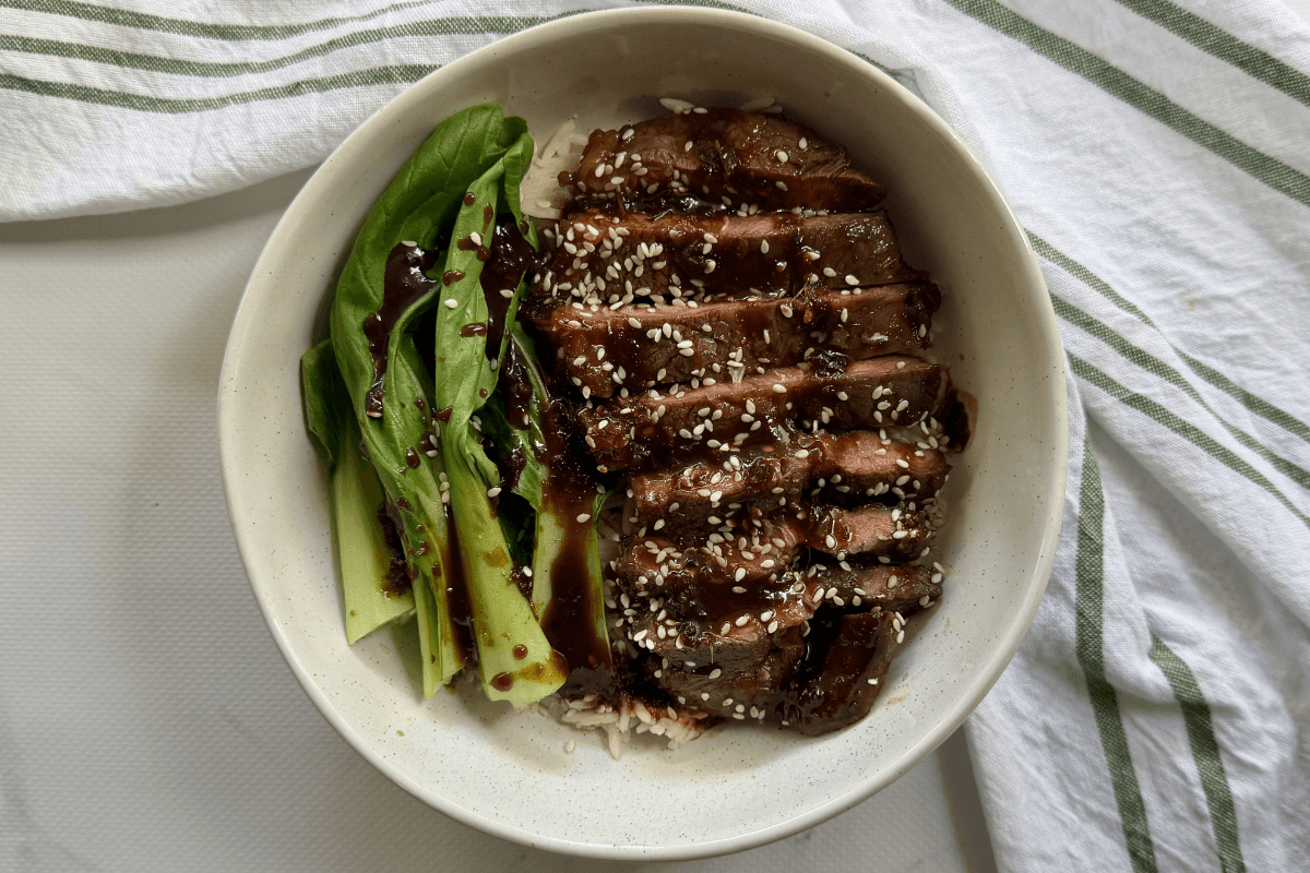 Honey Soy Oyster Blade Steak Bowls