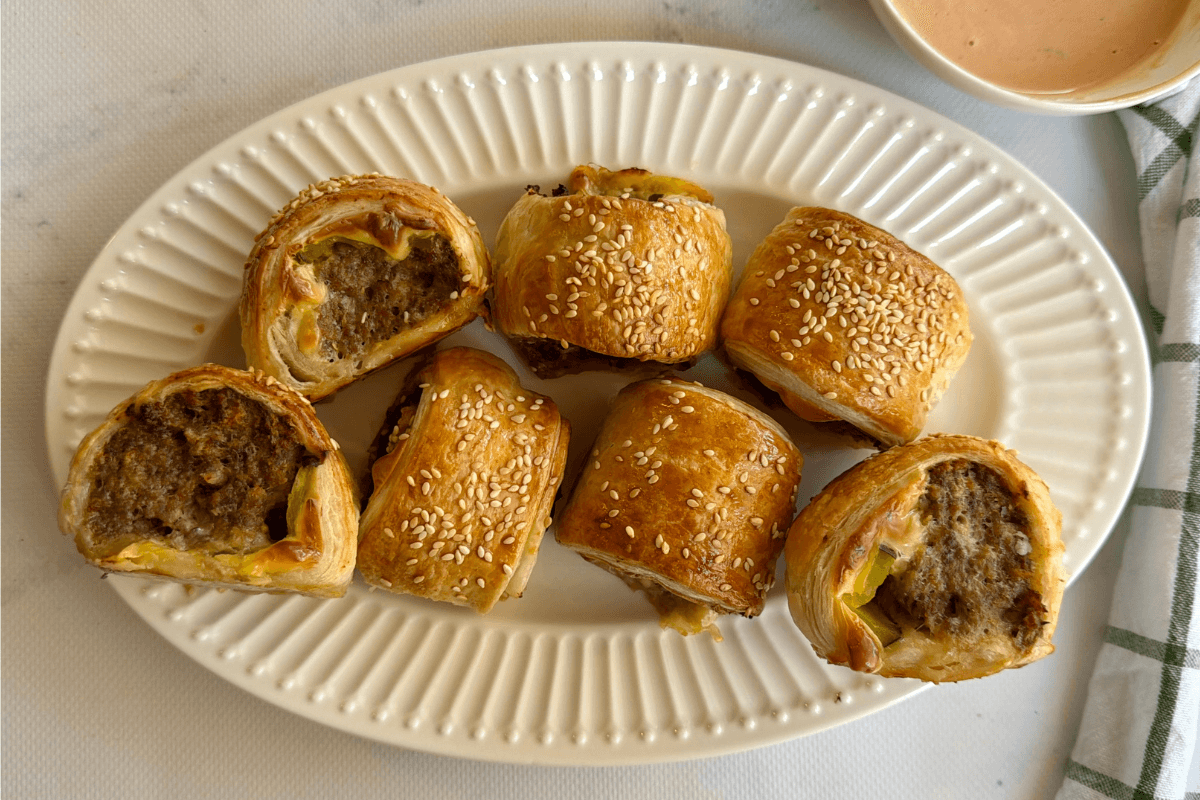 Cheeseburger Sausage Rolls
