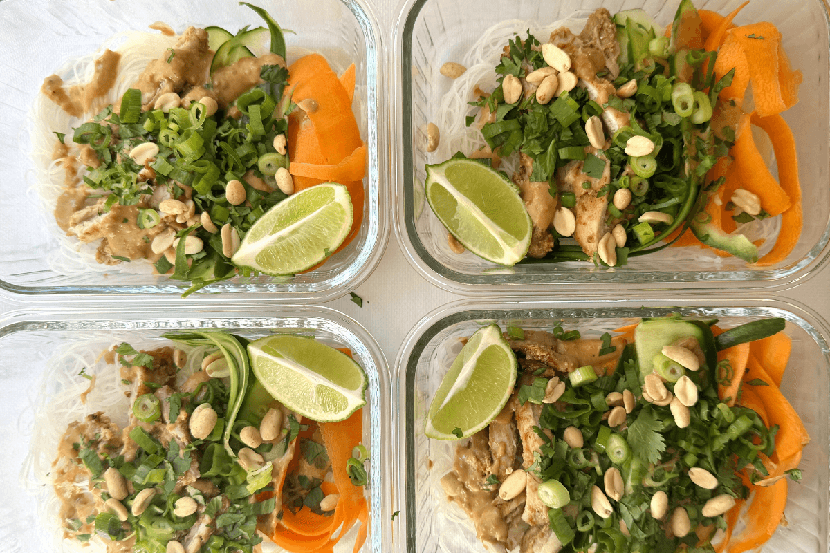 Satay Chicken Noodle Bowls
