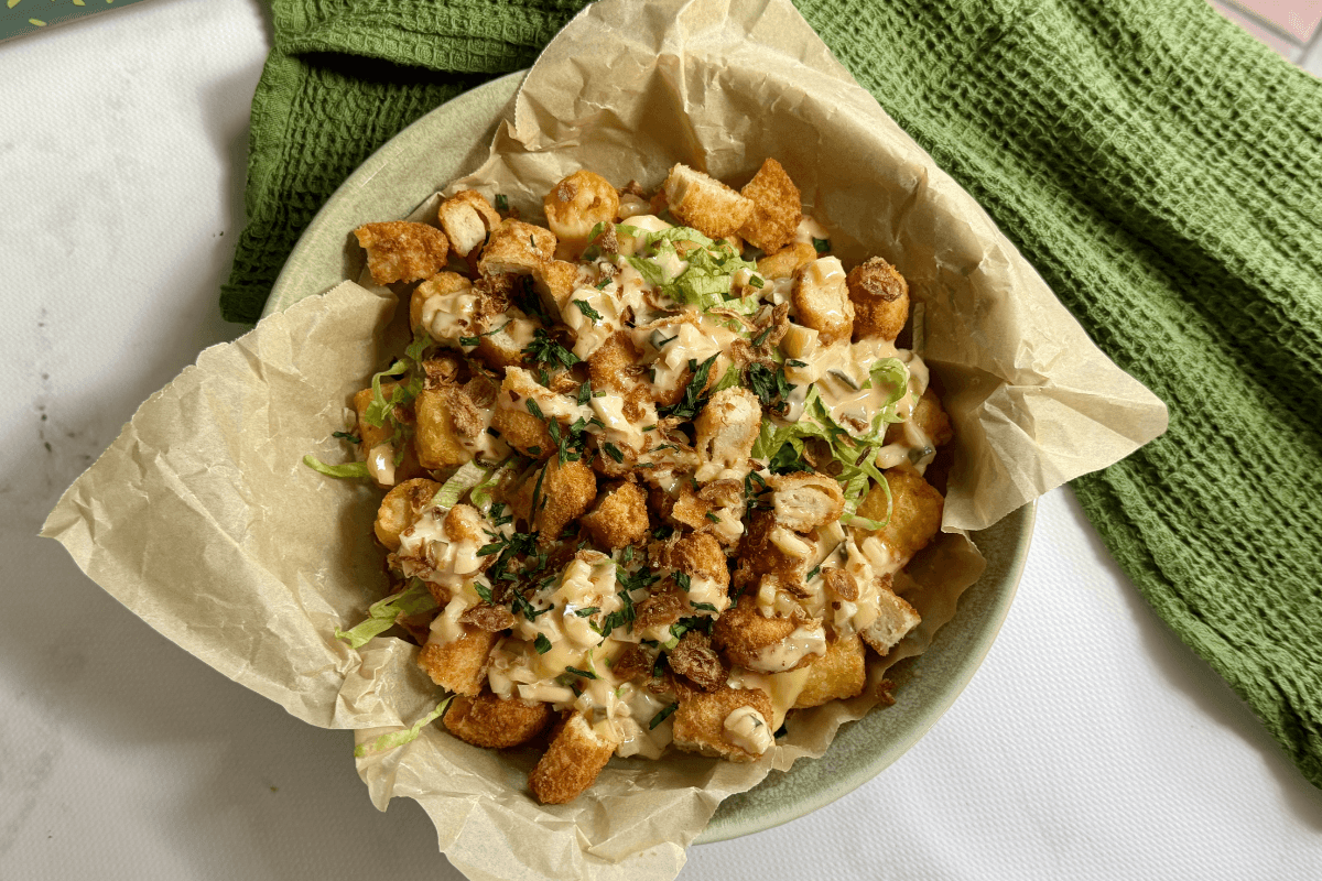 Chicken Loaded Potato Gems with Big Mac Sauce