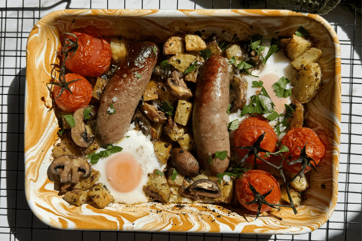 Breakfast Sausage Tray Bake