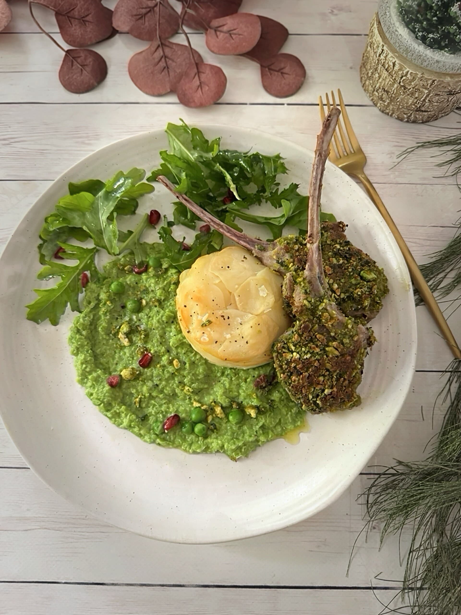 Pistachio Crusted Lamb Cutlets