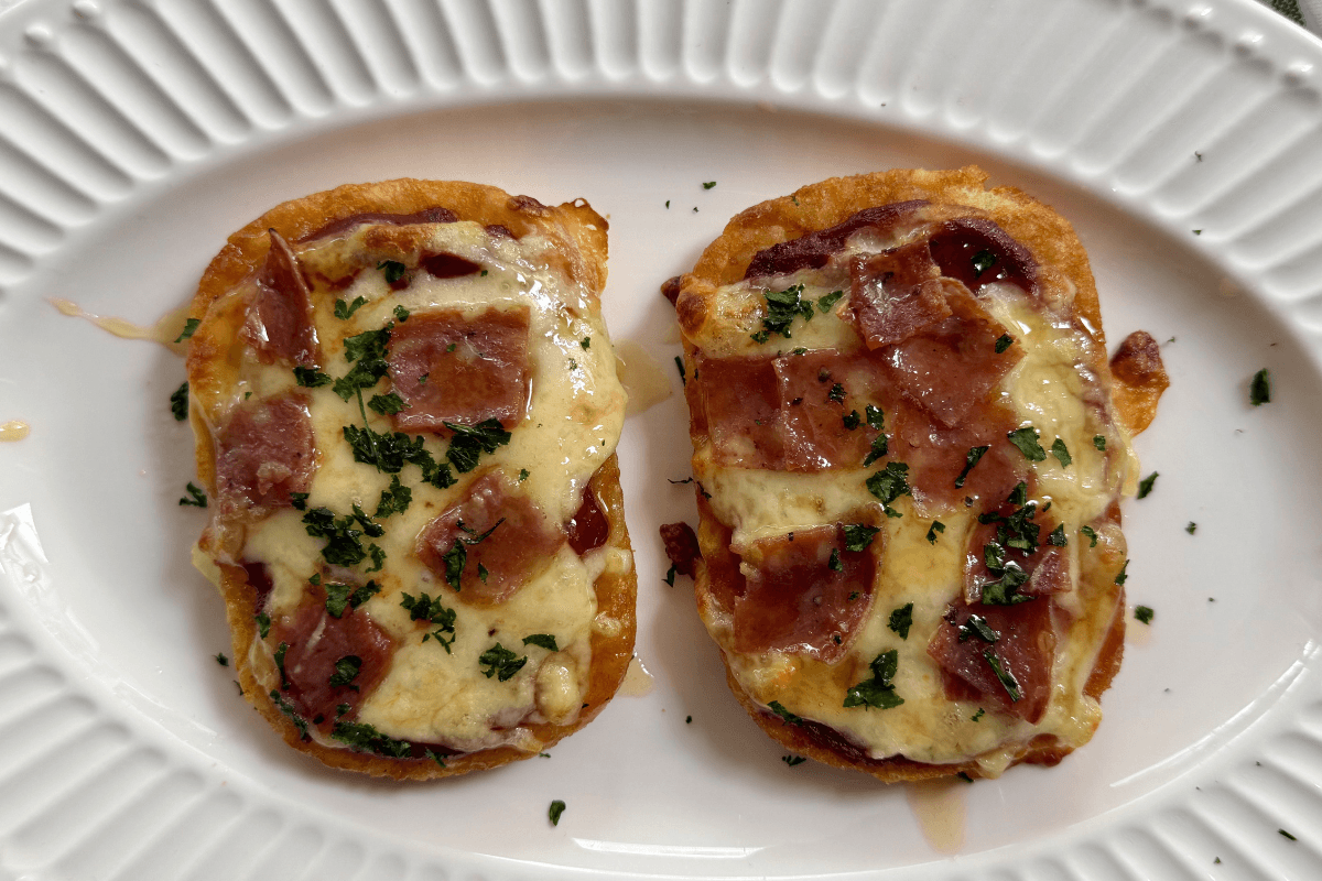 Pizza Hash Browns with Hot Honey