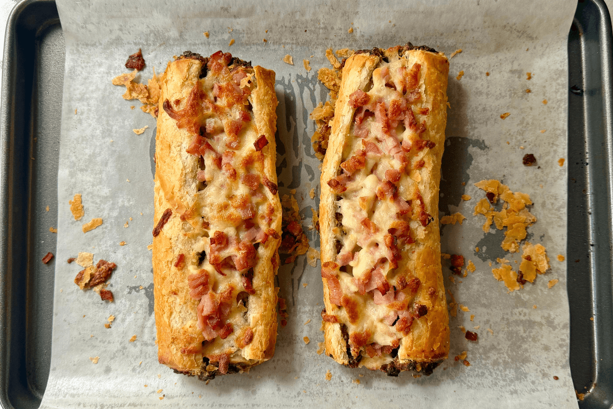 Loaded Cheese and Bacon Sausage Rolls