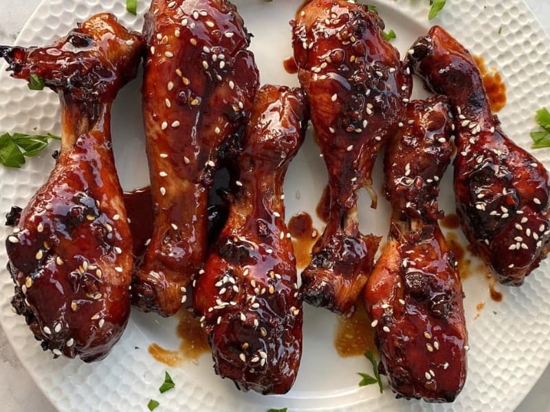 Emily @ Countdown til Dinner's Sticky Honey Soy Drumsticks