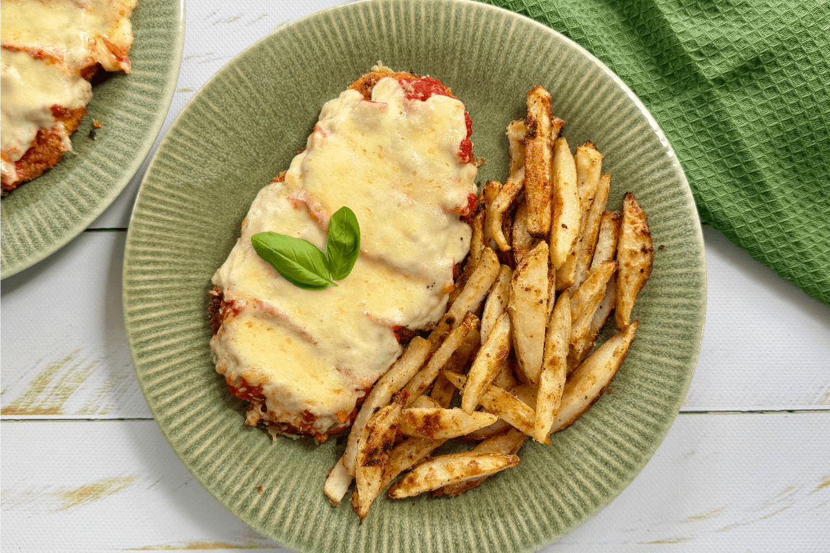 Homemade Chicken Parmi and Chips