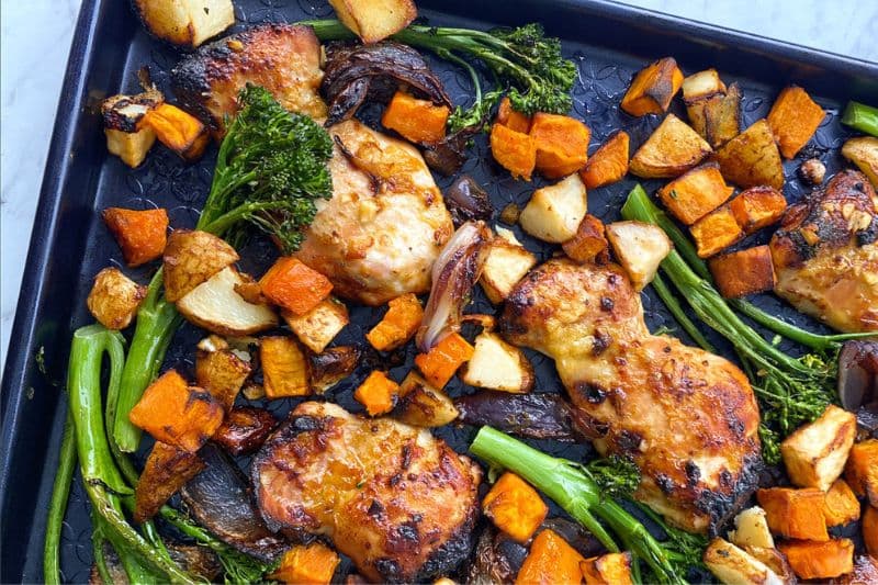 Countdown Chicken Emily @ Countdown til Dinner's One Tray Honey Mustard Chicken | Our Cow